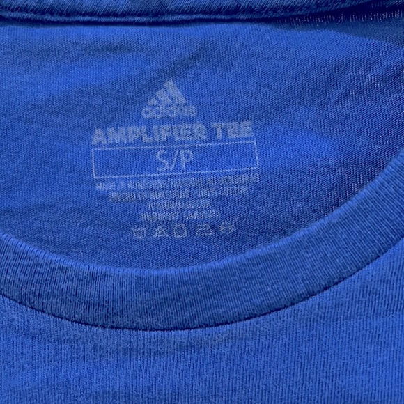💙Adidas Short Sleeve Crew Neck Amplifier Tee in Royal Blue - Size Small - Picture 4 of 6